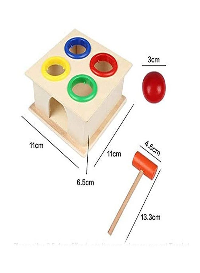 UPBEAT - Wooden Hammer Ball Knock Pounding Bench with Box Case Fine Motor and Dexterity Skills Early Educational Toy Set for Kids 3+ Years (Hammer Ball) - Image 2
